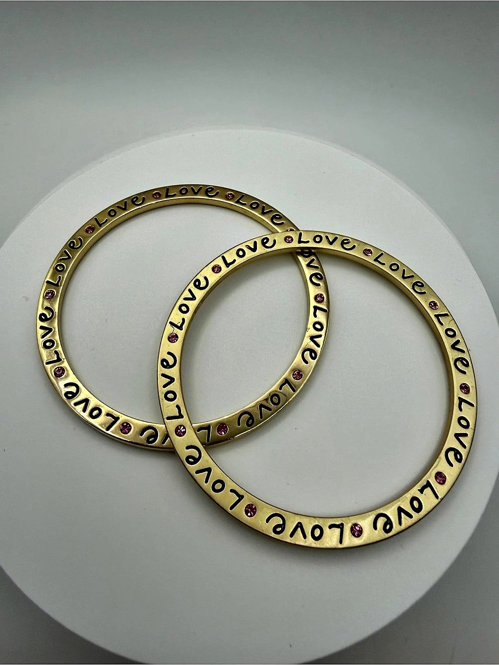 Love Bangle Bracelet Set Gold Like New